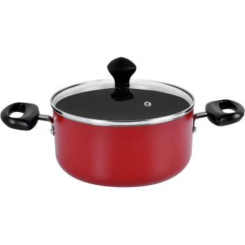 Prestige PR21700 10 Pieces Cookware Set, Red, Aluminum (PR21700)