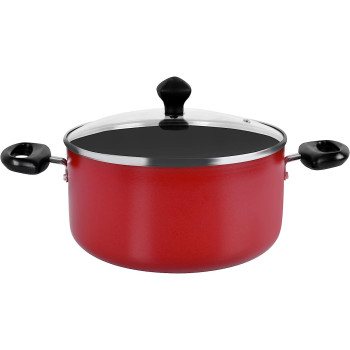 Prestige PR21700 10 Pieces Cookware Set, Red, Aluminum (PR21700)