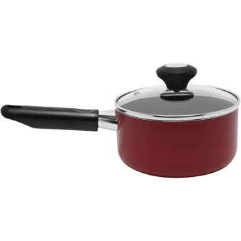 Prestige Classique 11 Piece Nonstick Cooking Surface With Glass Lid, Gas Mark 4, Red (PR21915)
