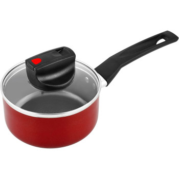 Prestige Safecook 14cm Cooking Pot | Non Stick Saucepans with Steam Release Technology | Small Saucepan with Pan Lid (PR22095)