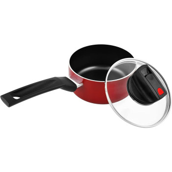 Prestige Safecook 14cm Cooking Pot | Non Stick Saucepans with Steam Release Technology | Small Saucepan with Pan Lid (PR22095)