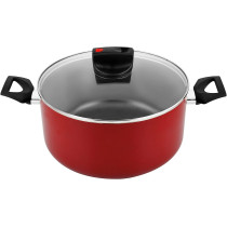 Prestige Aluminum Safecook With Nonstick Stockpot, 28Cm - Red (PR22103)
