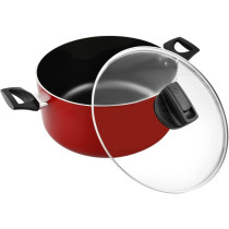 Prestige Aluminum Safecook With Nonstick Stockpot, 28Cm - Red (PR22103)