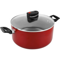 Prestige Aluminum Safecook With Nonstick Stockpot, 28Cm - Red (PR22103)