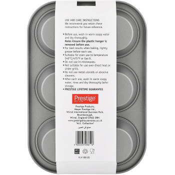 Prestige Muffin Pan, 12 Cup, Grey (PR28611)