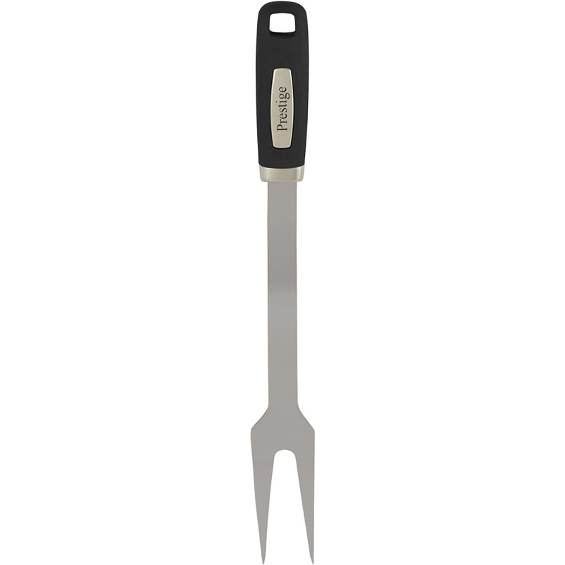 Prestige BBQ Fork with Soft Grip Handle, 38 cm, Silver (PR42103)