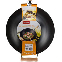 Prestige Nonstick Wok Pan, PR42251, Black, 35 cm (PR42251)