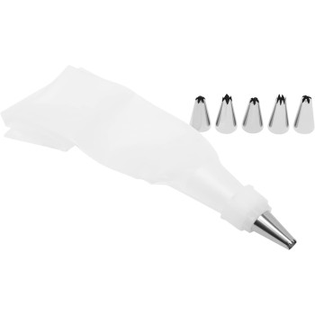 Prestige Pr42401 Icing Bag Set With 6 Nozzles, Silver, Plastic/Stainless Steel (PR42401)
