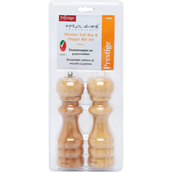Prestige Set Peppermill & Salt Box, Brown PR42408 (PR42408)