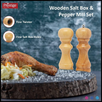 Prestige Set Peppermill & Salt Box, Brown PR42408 (PR42408)