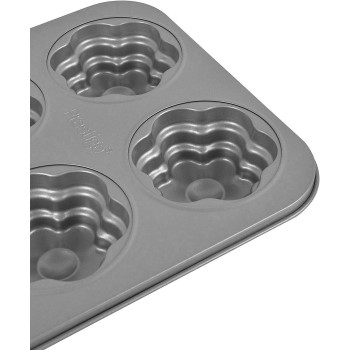 Prestige Non Stick Flower Cakelette Pan, Grey (PR46638)