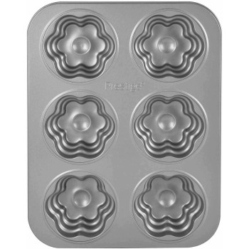Prestige Non Stick Flower Cakelette Pan, Grey (PR46638)