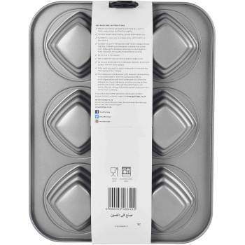 Prestige Non Stick Square Cakelette Pan, Grey (PR46640)