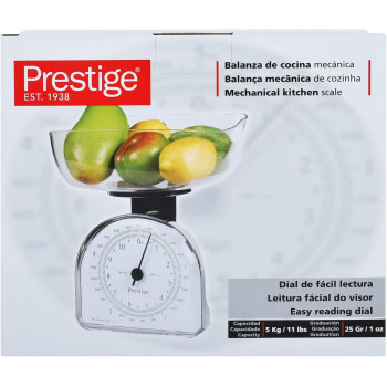 Prestige Kitchen Scale Chrome, 5 kg, White (PR50096)