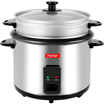 Prestige Stainless Steel Rice Cooker, 1.8 Ltr, Silver (PR50310)