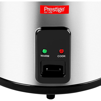 Prestige Stainless Steel Rice Cooker, 1.8 Ltr, Silver (PR50310)