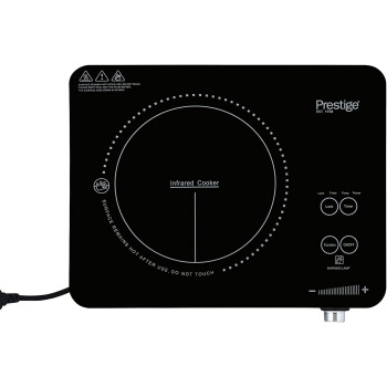 Prestige Infrared Single Cooktop, 2000 W, 8 Digital Temp Control, Suitable for Any Material Pots (PR50358)