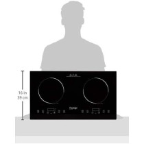 Prestige Double Induction Cooktop 3000 Watts, 8 Digital Temp Control Panel, PR50359, Black