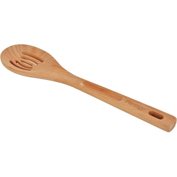 Prestige Wooden Slotted Spoon, Brown (PR51173)