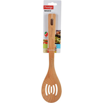 Prestige Wooden Slotted Spoon, Brown (PR51173)