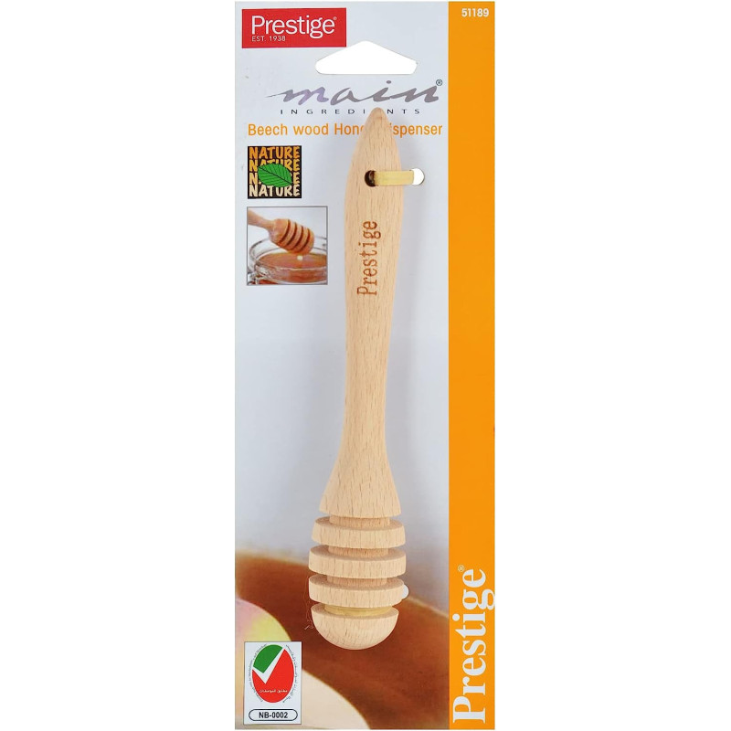 Prestige Wood Honey Dispenser, Brown (PR51189)