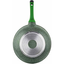 Prestige Essentials Granite Wok Pan With Lid Cast Aluminium - Green, 30Cm