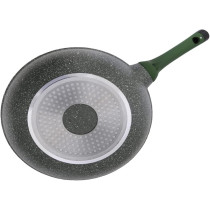Prestige Essentials Wok Pan With Lid Cast Aluminium Cookware - Green, 32Cm