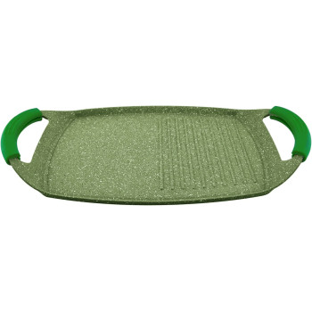 Prestige Essentials Granite Two Handle Grill Pan Cast Aluminium Cookware - Green, 36Cm