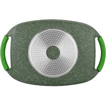 Prestige Essentials Granite Two Handle Grill Pan Cast Aluminium Cookware - Green, 36Cm