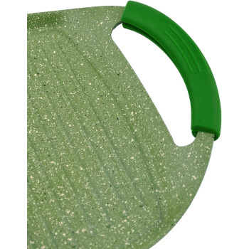 Prestige Essentials Granite Grill Pan Cast Aluminium Cookware-Green, 47Cm