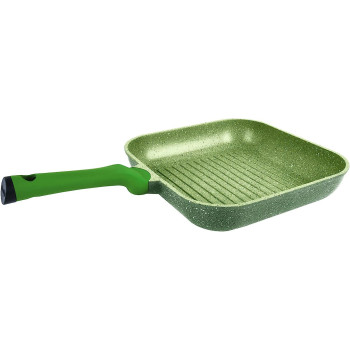 Prestige Essentials Granite Non-Stick Grill Pan Cast Aluminium Cookware - Green, 28Cm