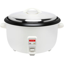 Prestige Stainless Steel Rice Cooker With Steamer 10 Ltr, 62 Cups, Inner Pot, White