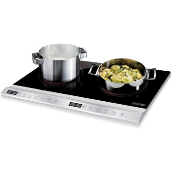 Prestige Double Infrared Cooktop 2800 Watts, 10 Preset Temp Control Option, 220-240V, 50-60Hz, Black