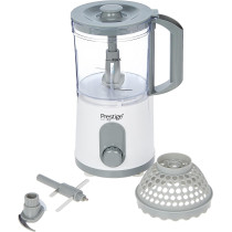 Prestige Chopper 500 Watts, Ice Crushing Function, Food Dicing Basket With Separate Blade, White