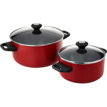 Prestige Classique 14Pc Cooking Set + Food Chopper, Red, PR81684