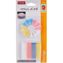 Prestige Birthday Candles With Holder 24 Pieces - Pr919, Multi Color