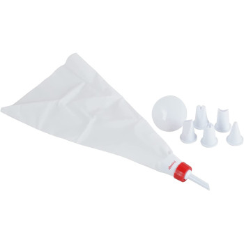 Prestige Icing Bag With 6 Nozzles, White