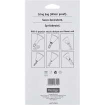 Prestige Icing Bag With 6 Nozzles, White