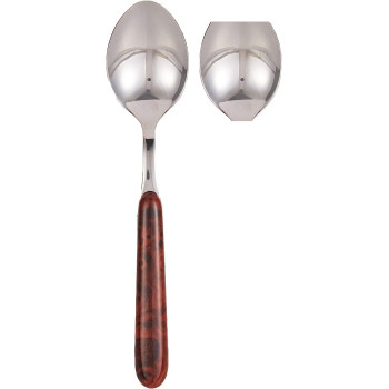 Winsor Stainless Steel Dessert Spoon Walnut Handle,Silver