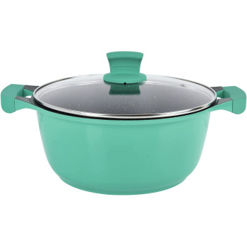 Winsor Cast Aluminium Granite Long Lasting Cookware, 9 Pieces, Green