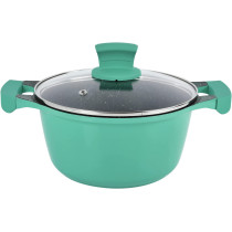 Winsor Cast Aluminium Granite Long Lasting Cookware, 9 Pieces, Green