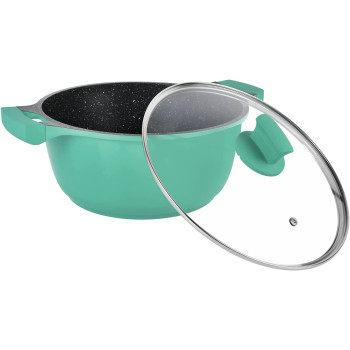 Winsor Cast Aluminium Granite Long Lasting Cookware, 9 Pieces, Green