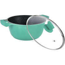 Winsor Cast Aluminium Granite Long Lasting Cookware, 9 Pieces, Green
