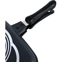 Winsor Cast Aluminum Non-Stick Double Frypan, 32 Cm, Black