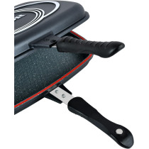Winsor Cast Aluminum Non-Stick Double Frypan, 32 Cm, Black