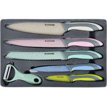 Winsor Non Stick Knife Set, 6 Pieces, Multicolour