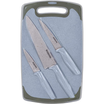 Winsor Cutting Board Knife Set, Blue