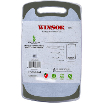 Winsor Cutting Board Knife Set, Blue