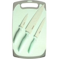 Winsor Cutting Board Knife Set, Green
