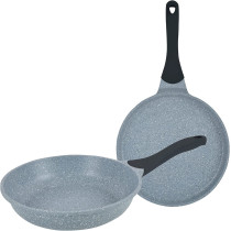 Winsor Cast Aluminum Granite Long Lasting Cookware, 2 Pieces, Grey